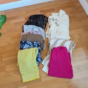 H&M Women’s Mixed Tops Bundle of 10 — Pink, Yellow, Cream, Brown, Blue, Black